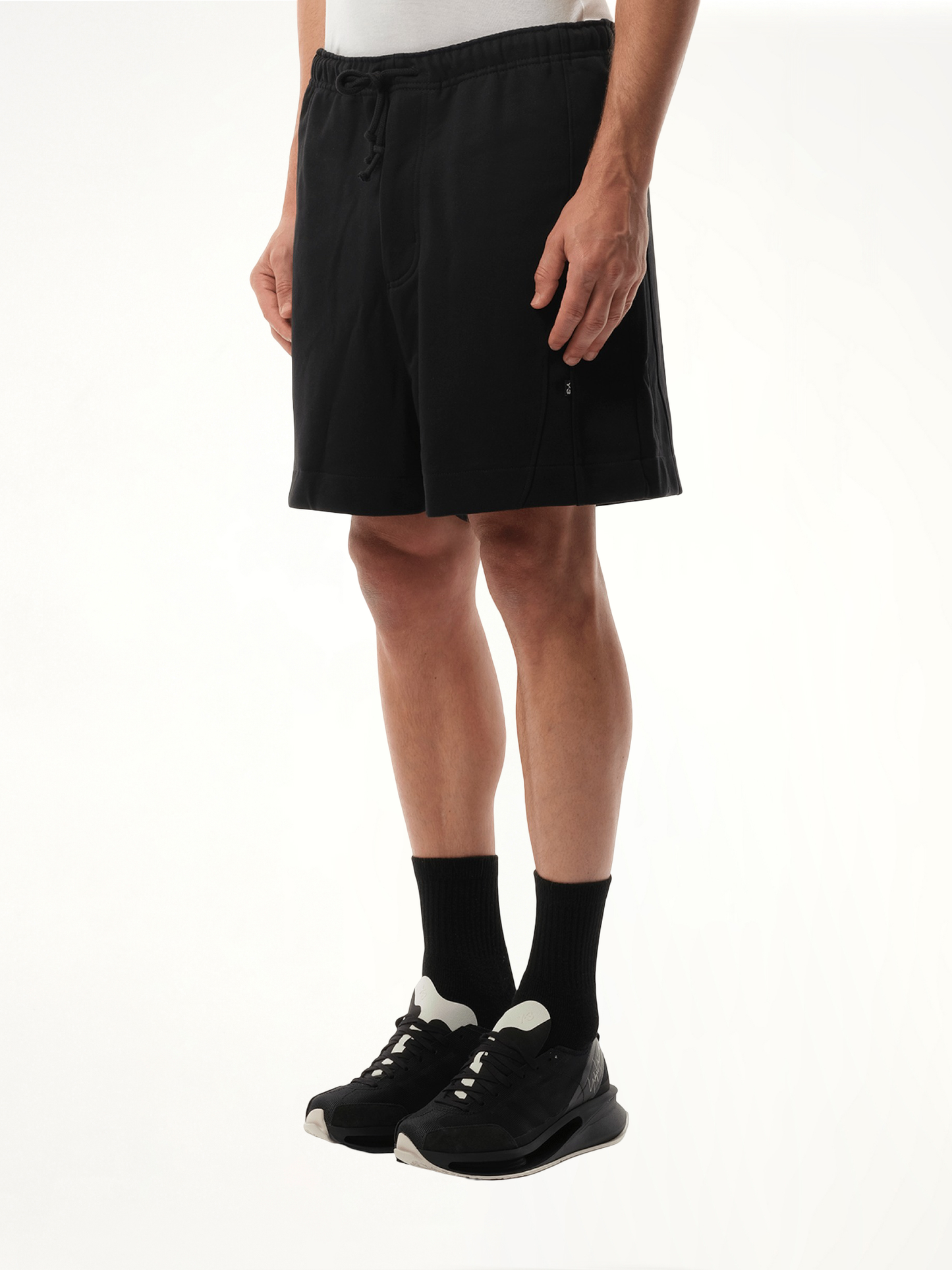 Football Cutout Shorts in Black