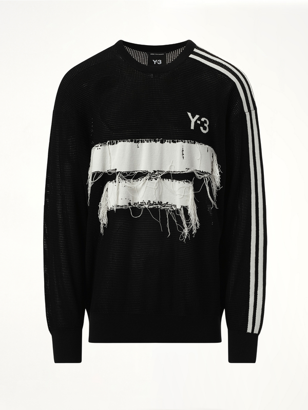 Logo Frayed Sweatshirt in Black