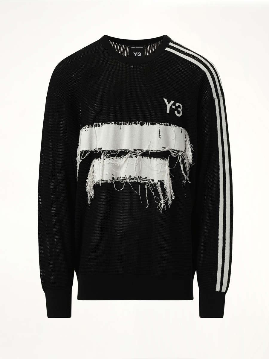 Logo Frayed Sweatshirt in Black