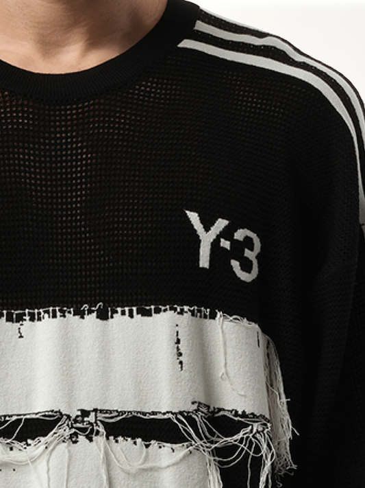 Logo Frayed Sweatshirt in Black