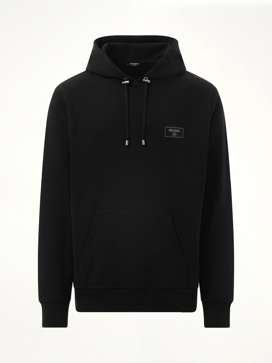Couture Label Hoodie in Black