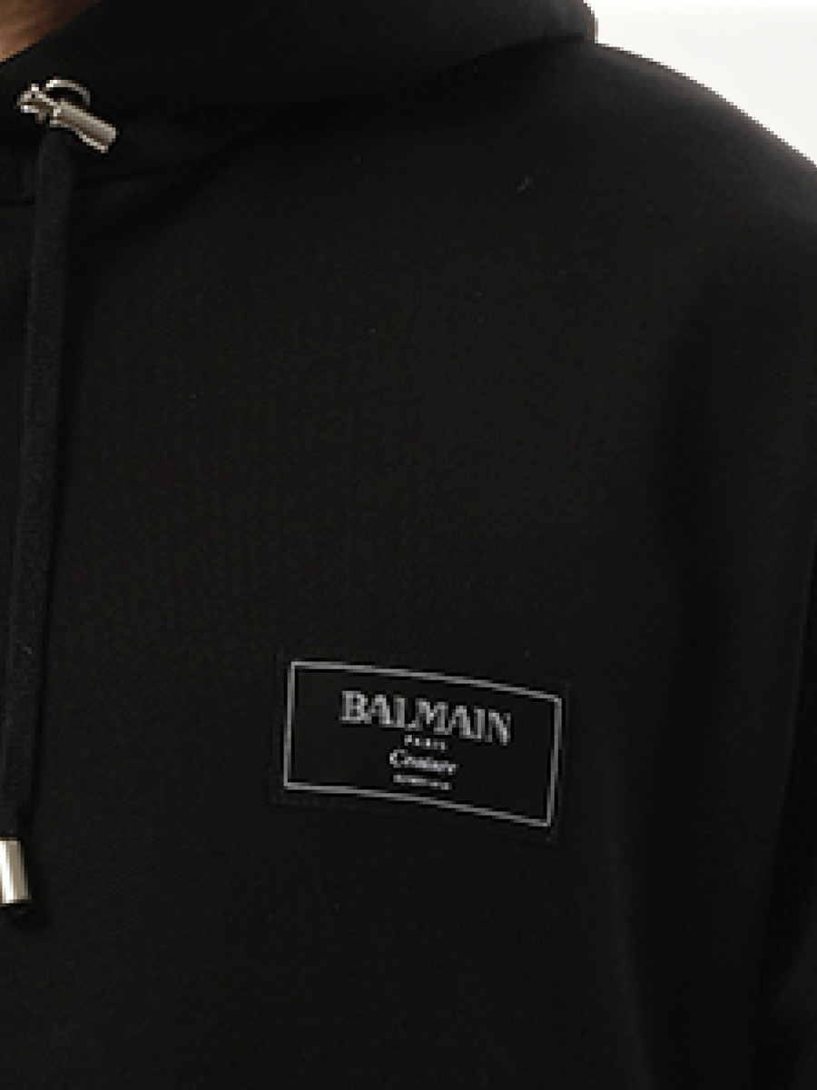 Couture Label Hoodie in Black