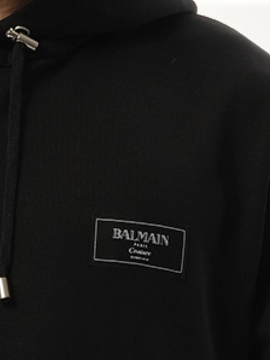 Couture Label Hoodie in Black