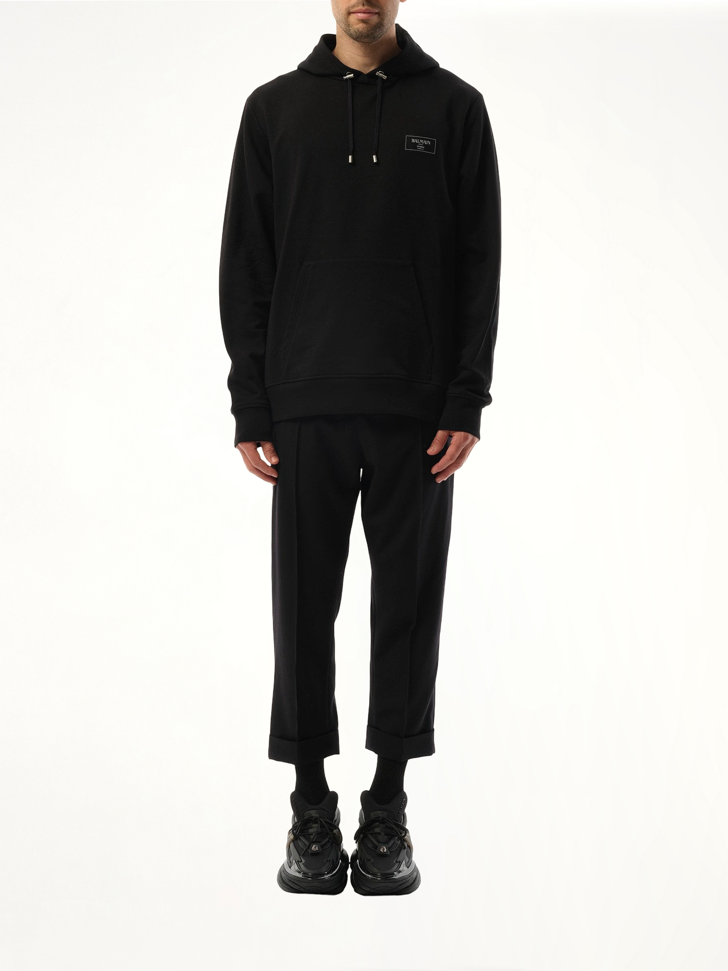 Couture Label Hoodie in Black