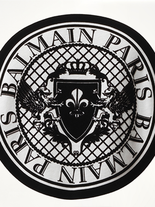 Coin Flock Reg Fit T-Shirt in White/Black