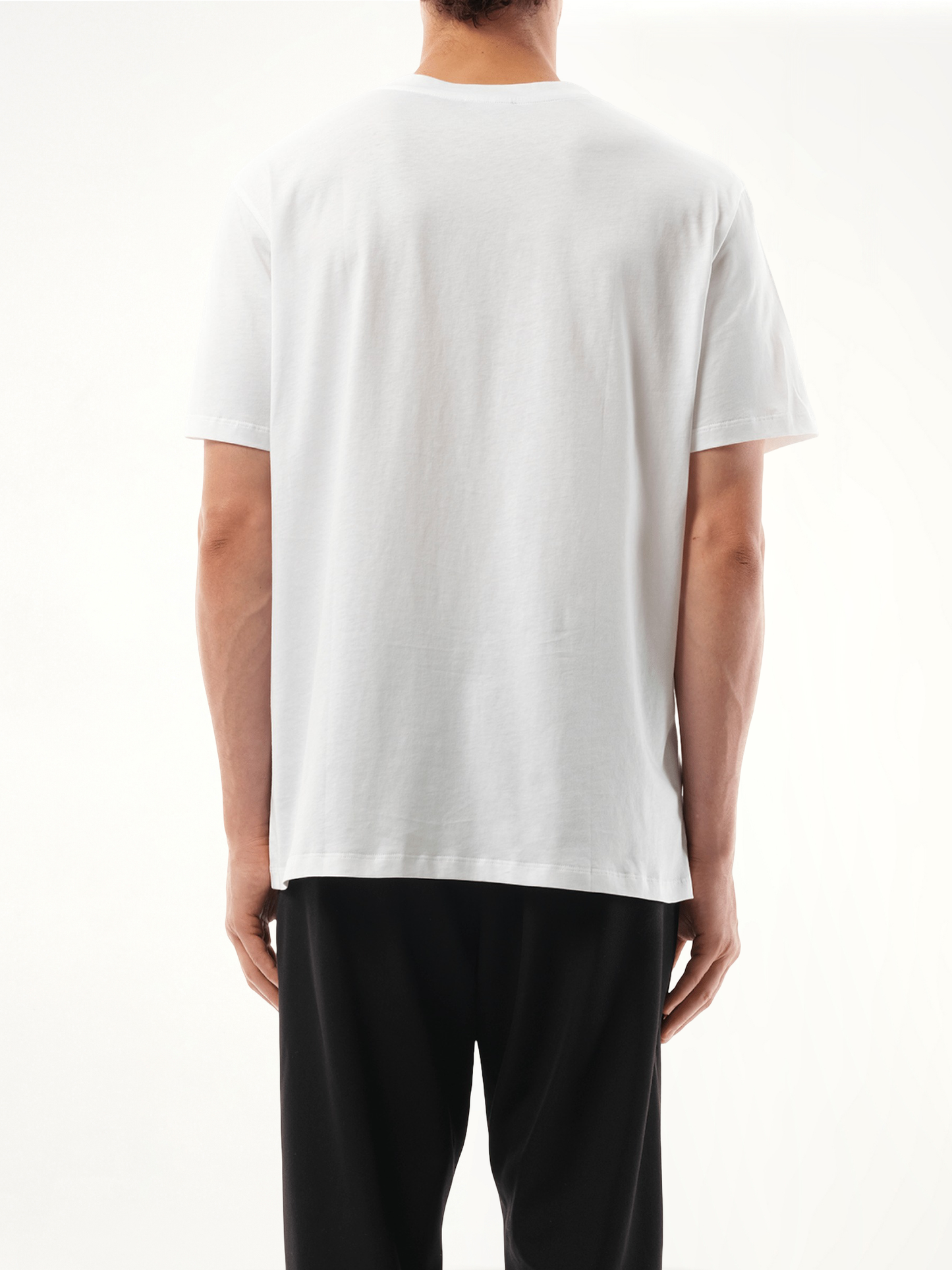 Coin Flock Reg Fit T-Shirt in White/Black