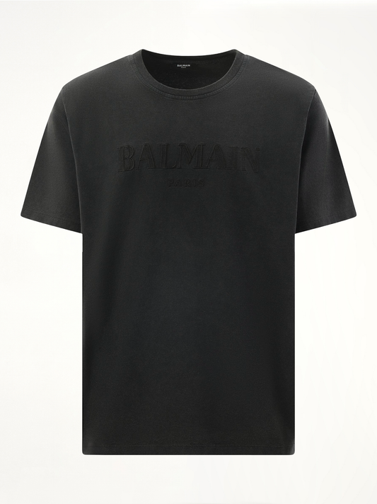 Balmain Vintage Emb T-Shirt in Grey