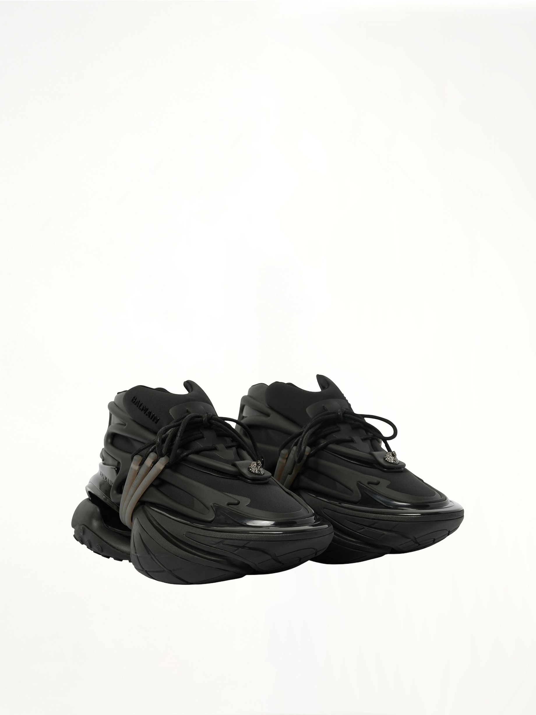 Unicorn Low Neoprene Sneaker in Black Front View | BALMAIN
