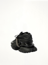 Unicorn Low Neoprene Sneaker in Black Back View | BALMAIN