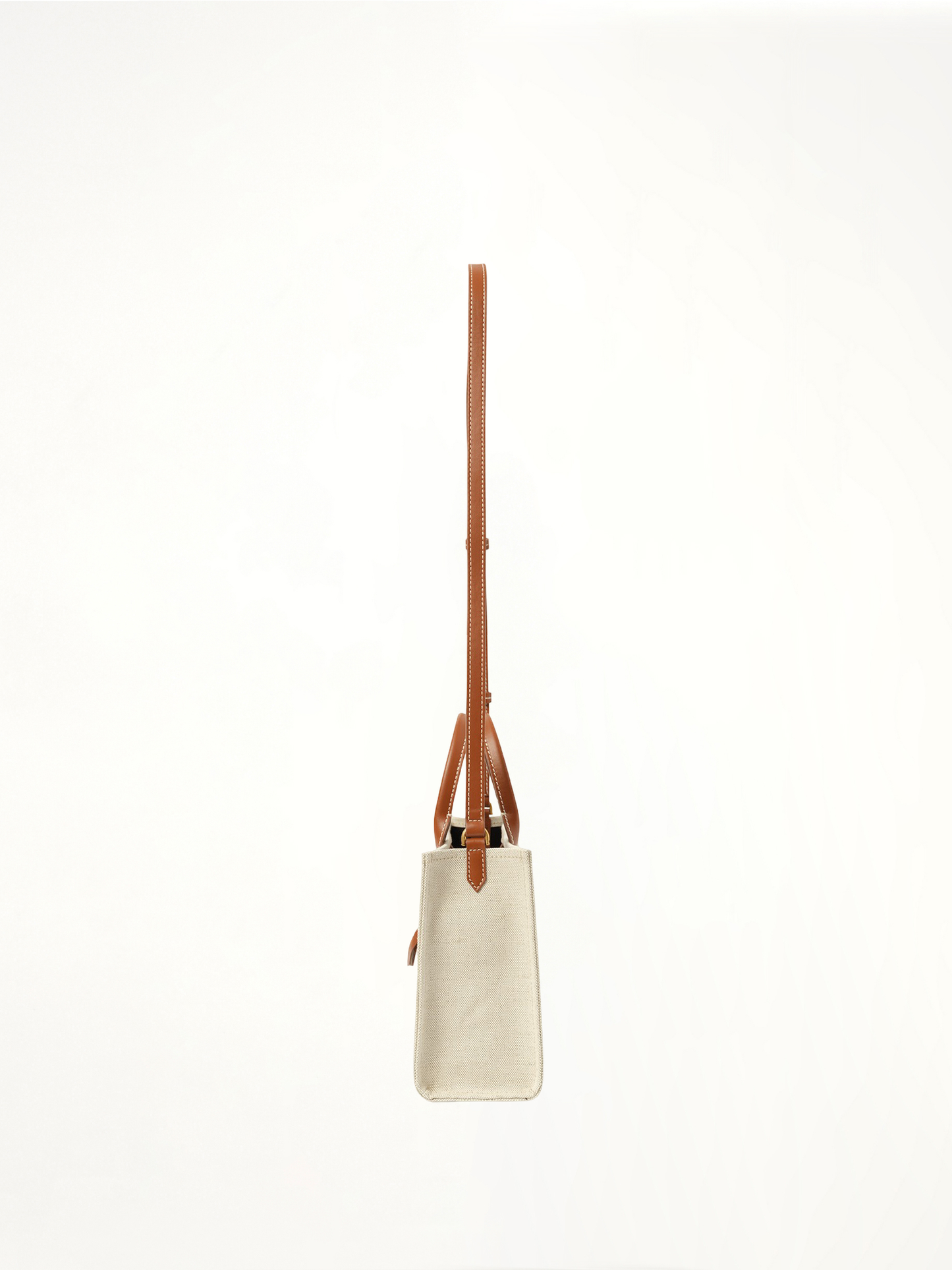 B-Army Small Canvas  Shopper Bag in Natural/Brown