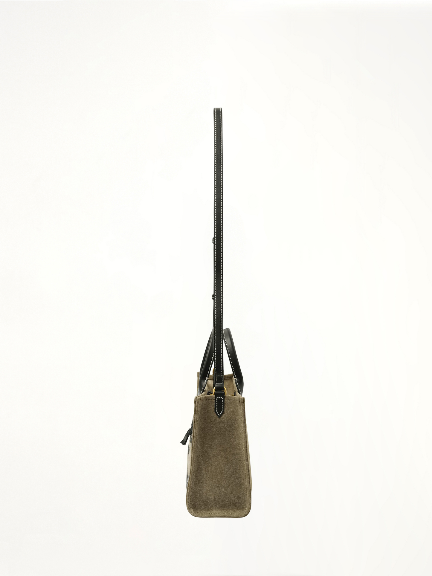 B-Army Small Canvas Shopper Bag in Khaki/Black