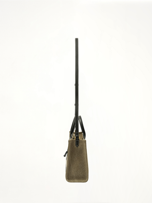 B-Army Small Canvas Shopper Bag in Khaki/Black