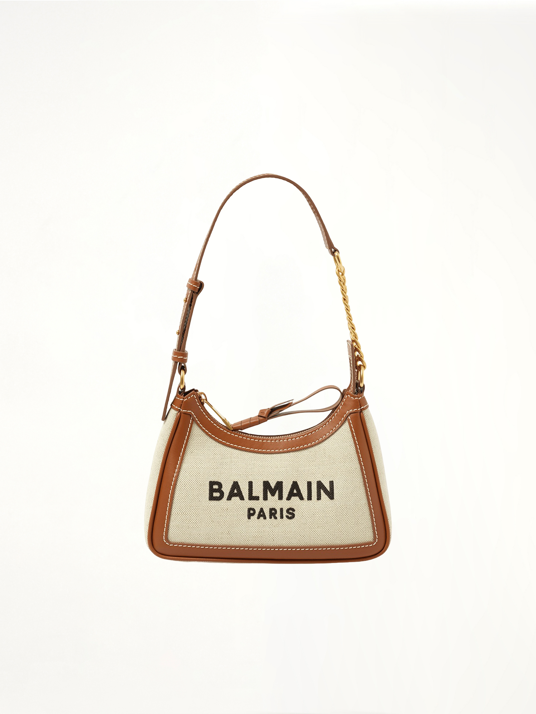 B-Army Shoulder Canvas Bag in Natural/Brown