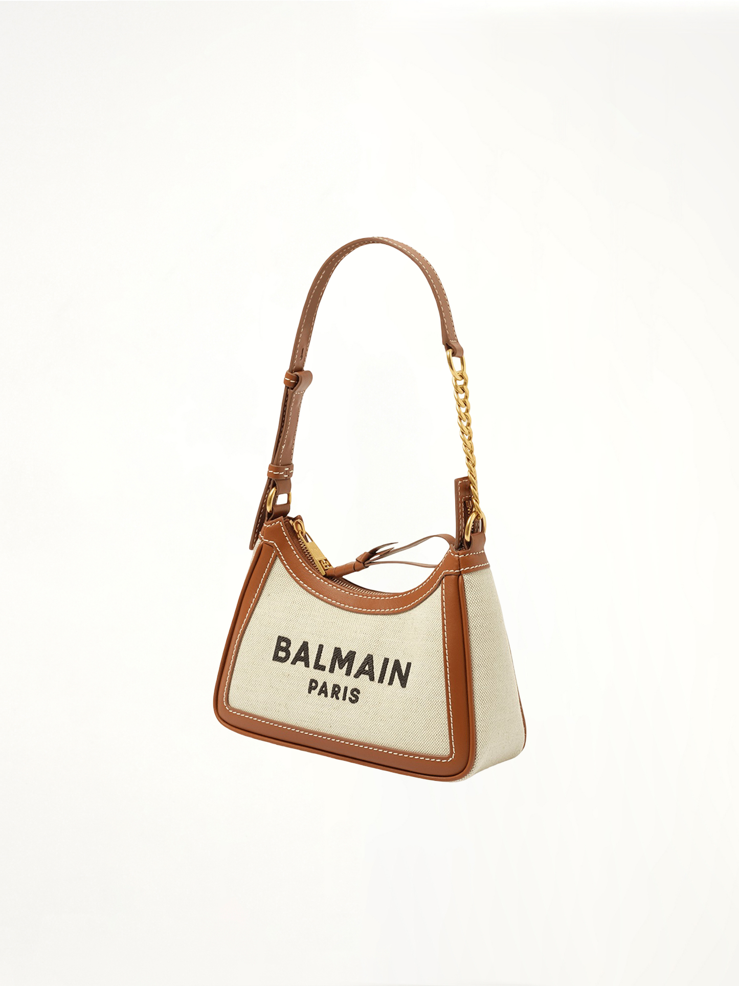 B-Army Shoulder Canvas Bag in Natural/Brown