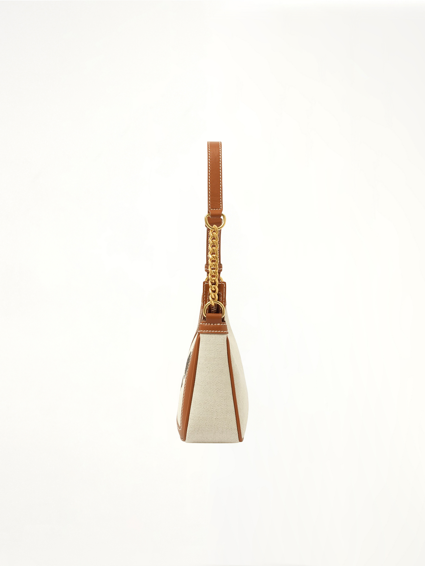 B-Army Shoulder Canvas Bag in Natural/Brown