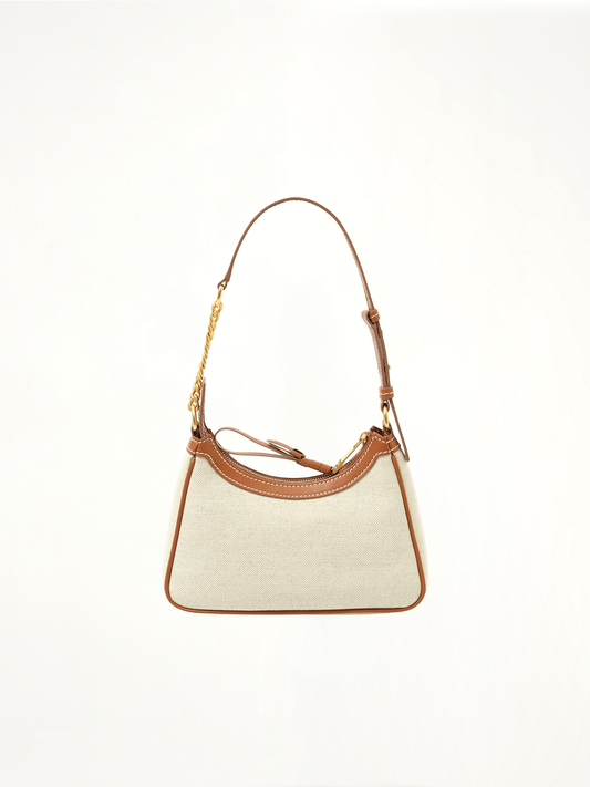 B-Army Shoulder Canvas Bag in Natural/Brown