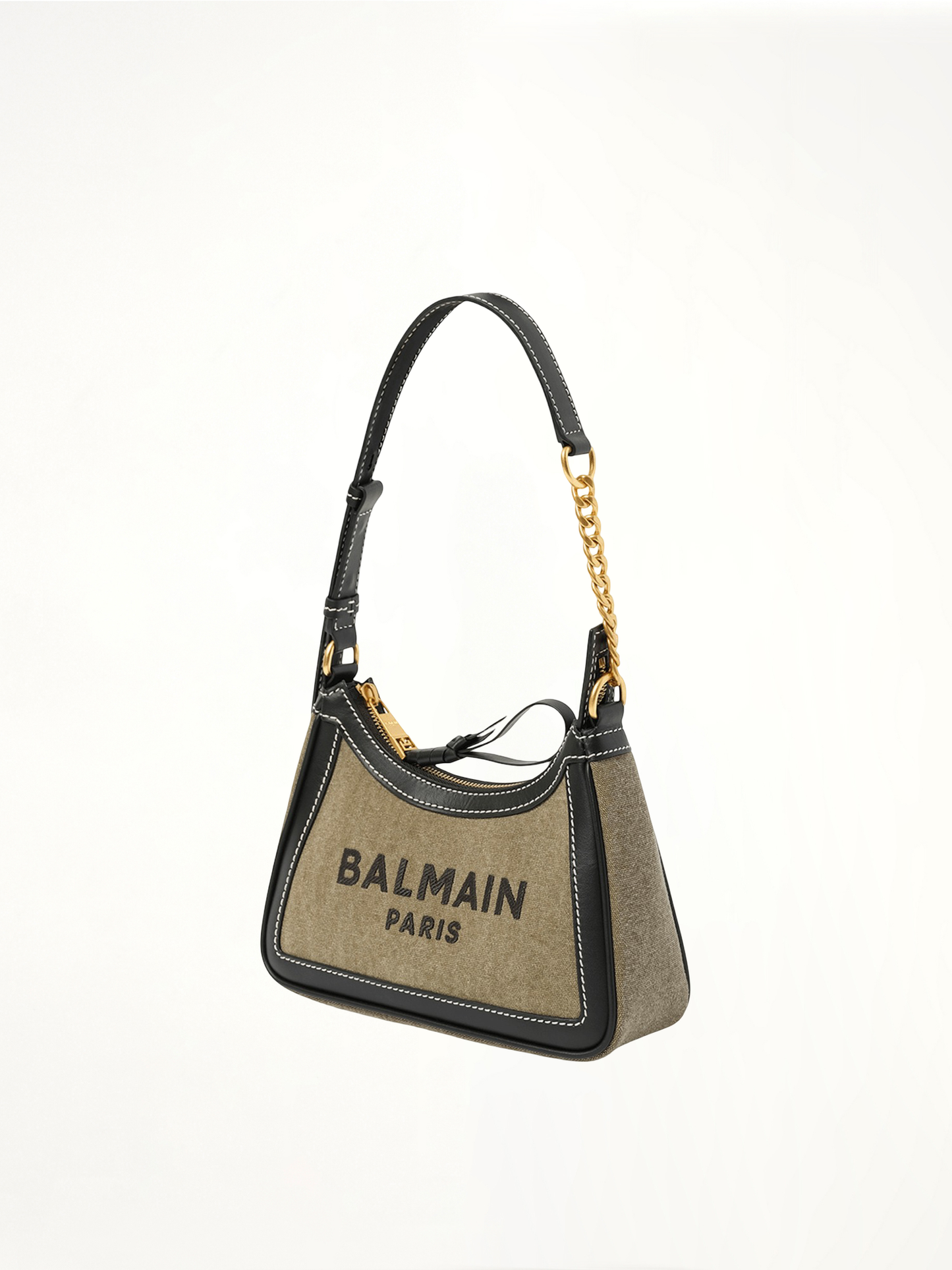 B-Army Shoulder Canvas Bag in Khaki/Black