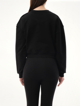 3 Button Balmain Printed Sweatshirt in Black/White