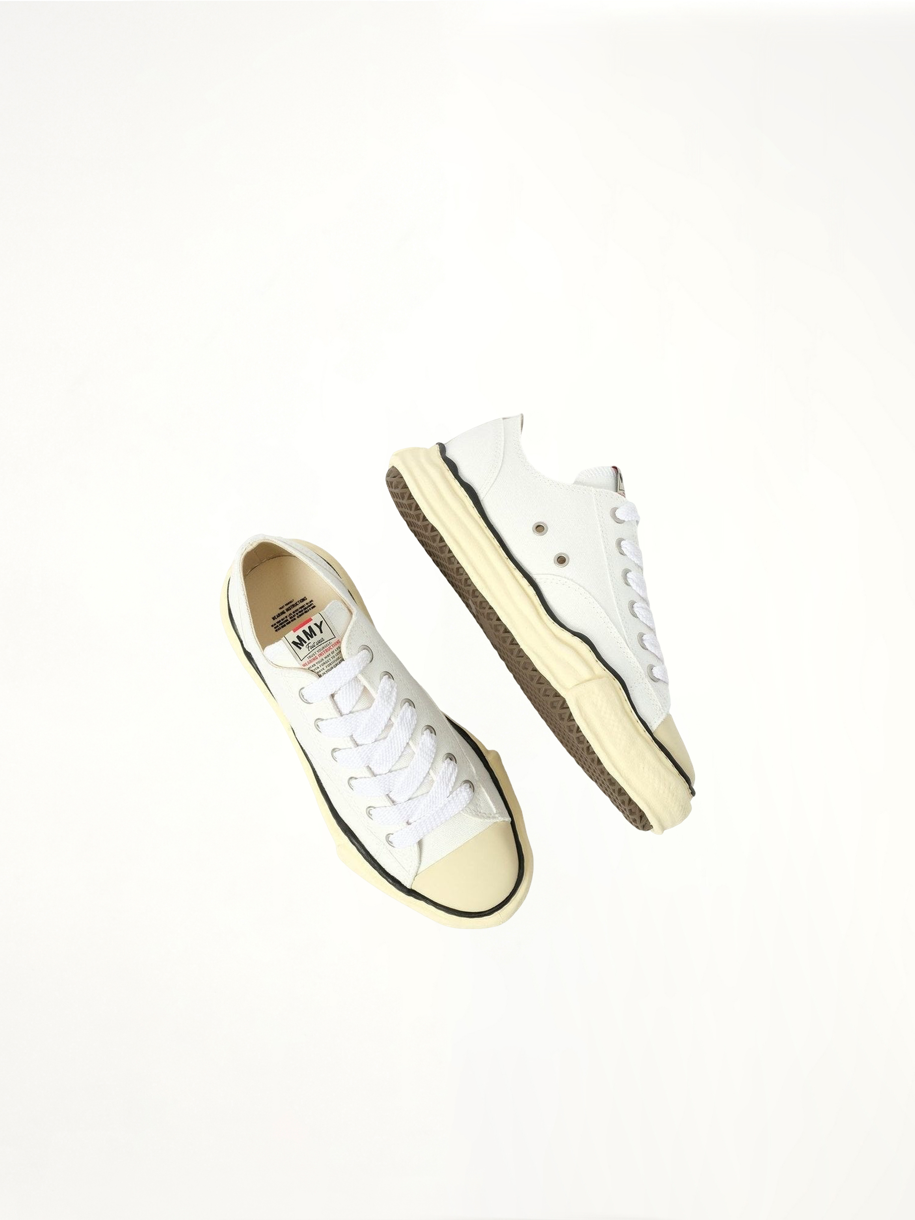 Peterson OG Vintage Sneaker in White Top View | MAISON MIHARA YASUHIRO
