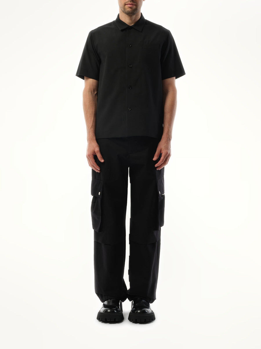 Sacai Cotton Suiting Shirt in Black