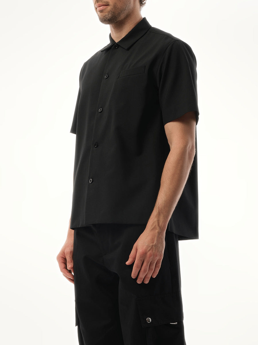 Sacai Cotton Suiting Shirt in Black