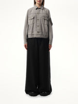 Sacai Denim x Nylon Twill Jacket in Gray