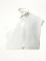 Sacai S Cotton Poplin Shirt in Off White