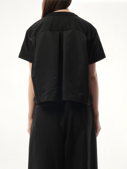 Suiting Short-sleeve Pullover in Black