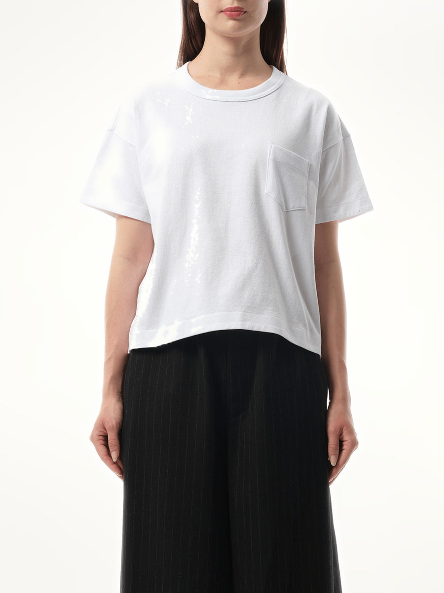 Sacai S Jersey T-Shirt in White