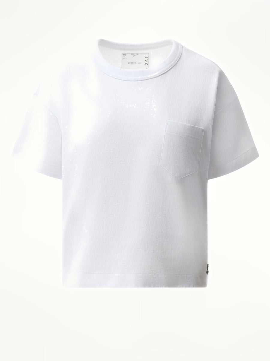 Sacai S Jersey T-Shirt in White