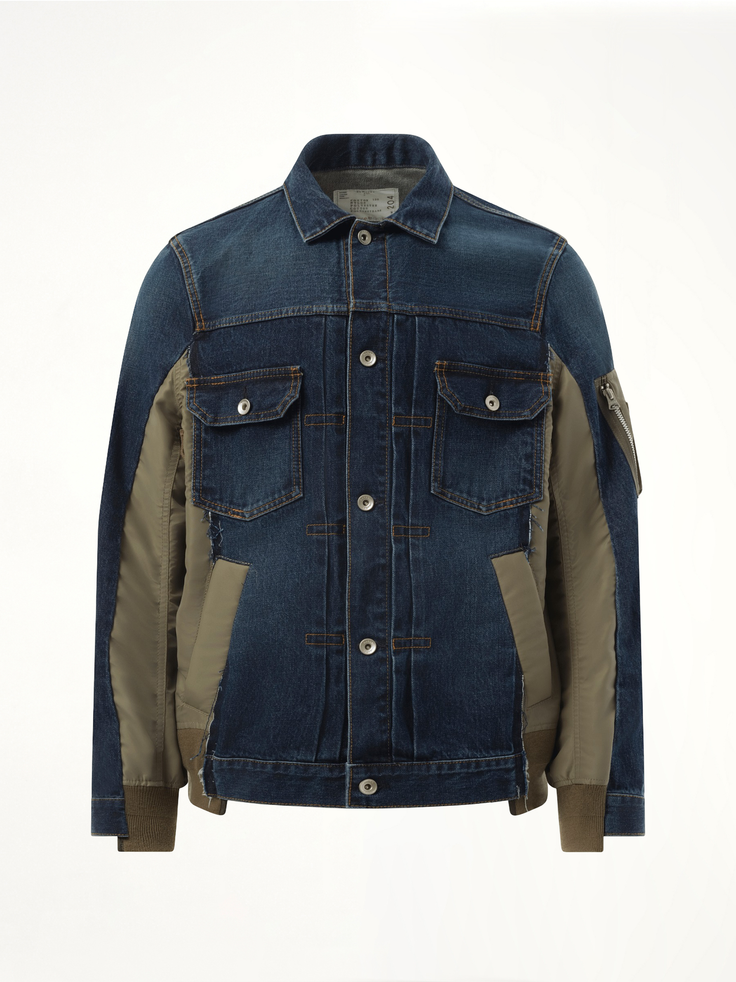 Denim Nylon Twill Jacket in Blue