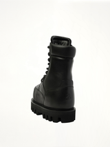 Parachute Ankle Boots in Black Back View | ALEXANDER MCQUEEN