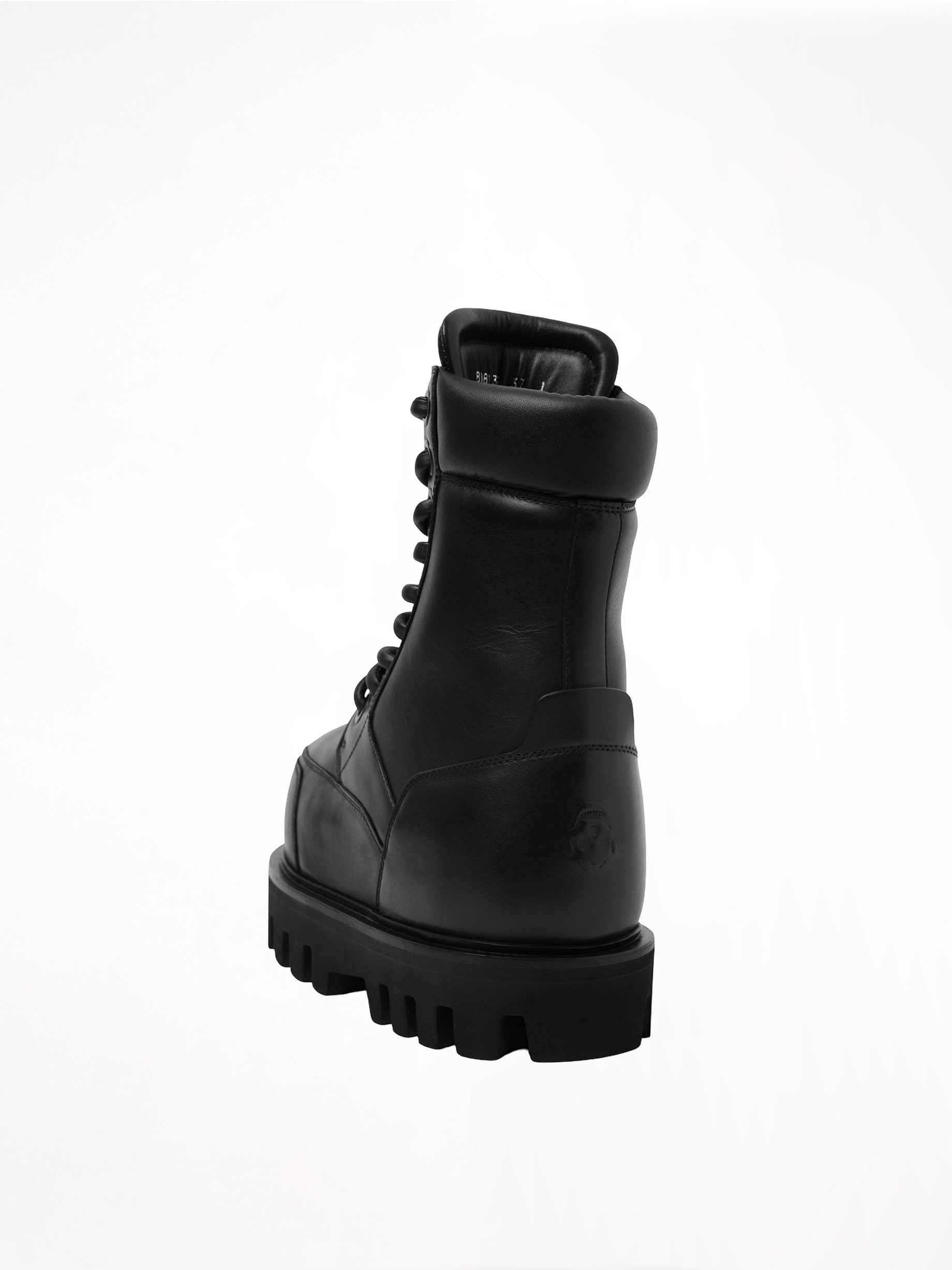 Parachute Ankle Boots in Black Back View | ALEXANDER MCQUEEN