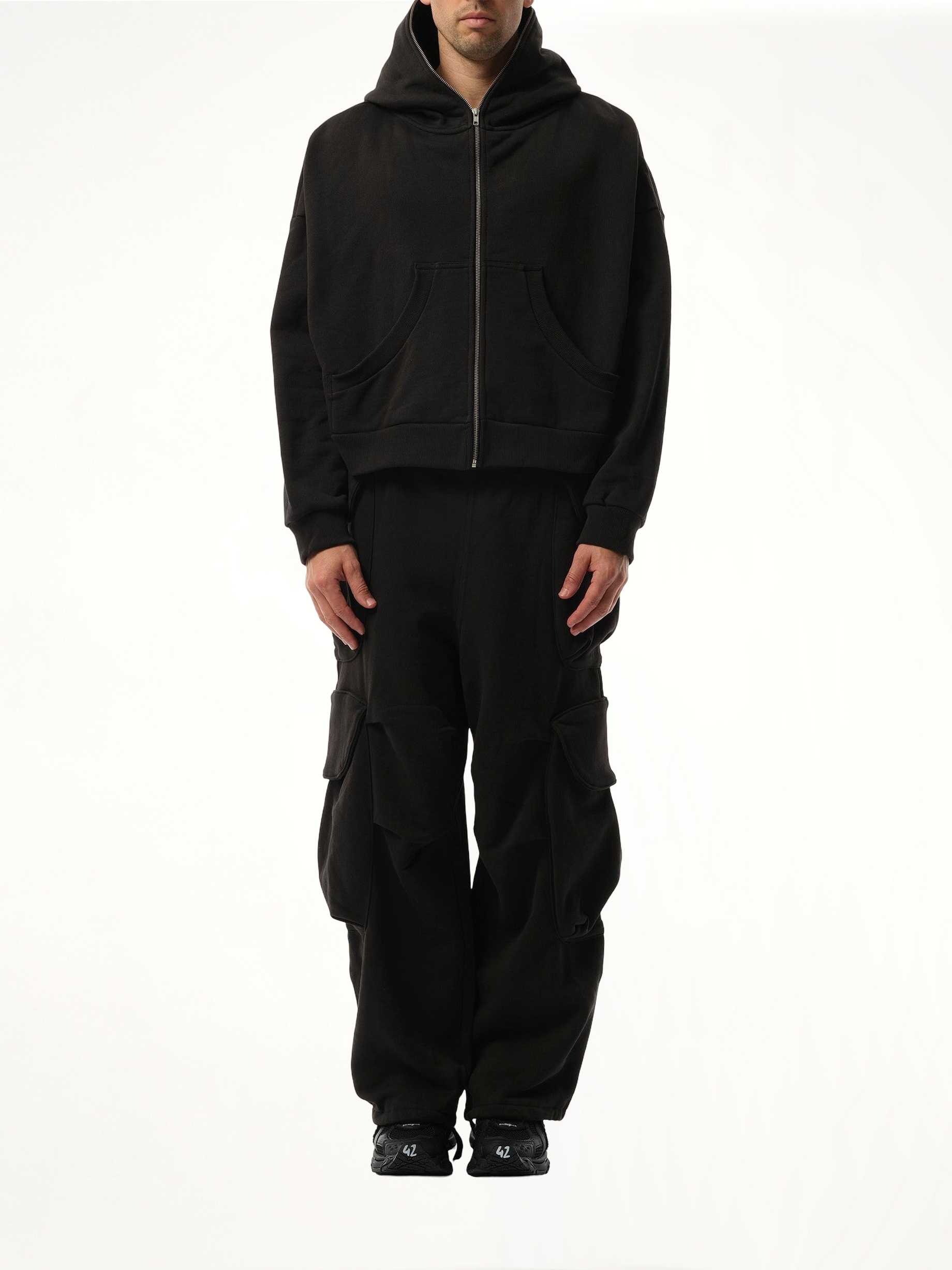 ENTIRE STUDIOS - Mens Eternal Zip Hoodie in Soot |MARAIS ENTIRE STUDIOS - Mens Eternal Zip Hoodie in Soot |MARAIS