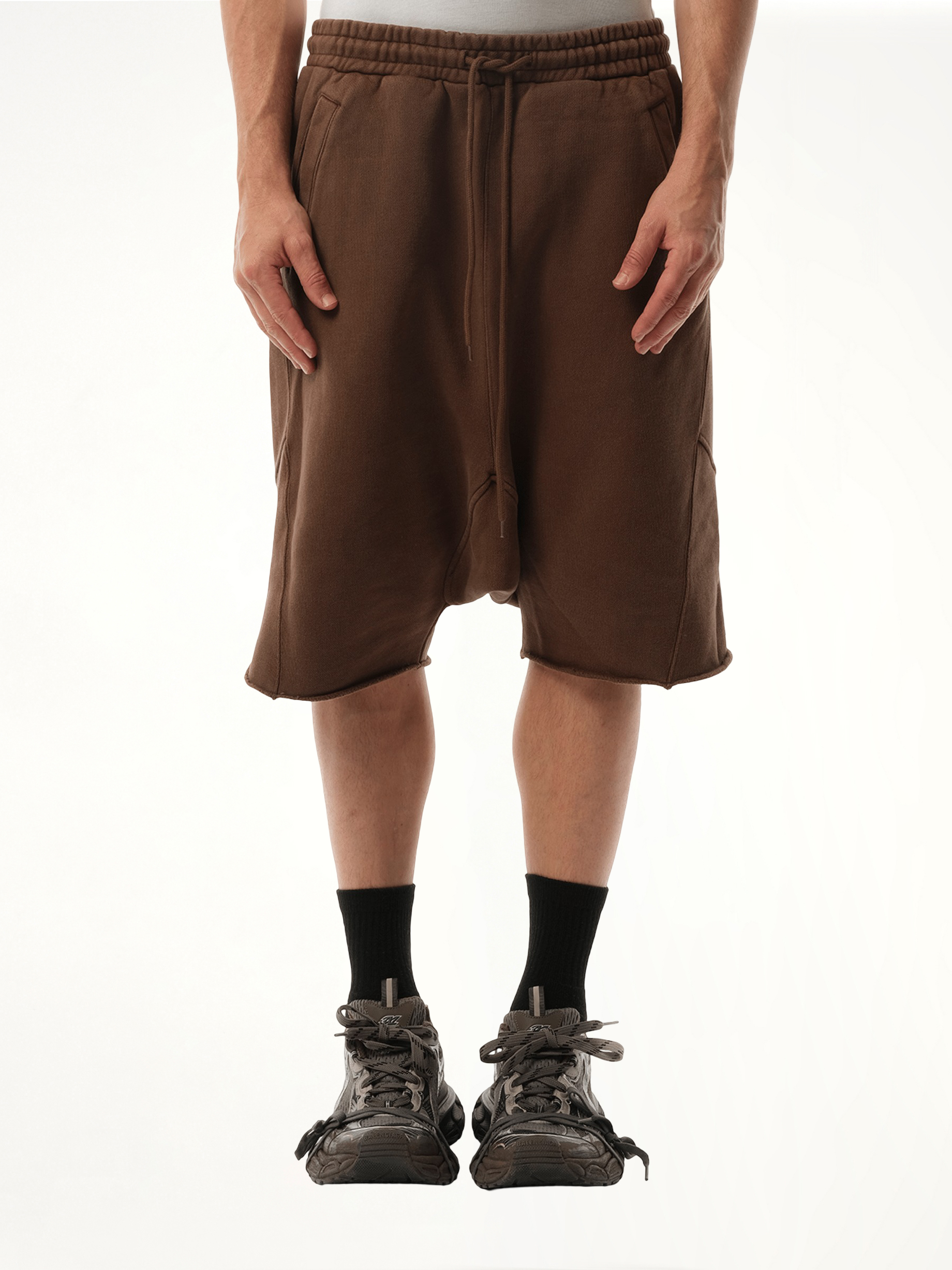 Heavy Drop Shorts in Brunette