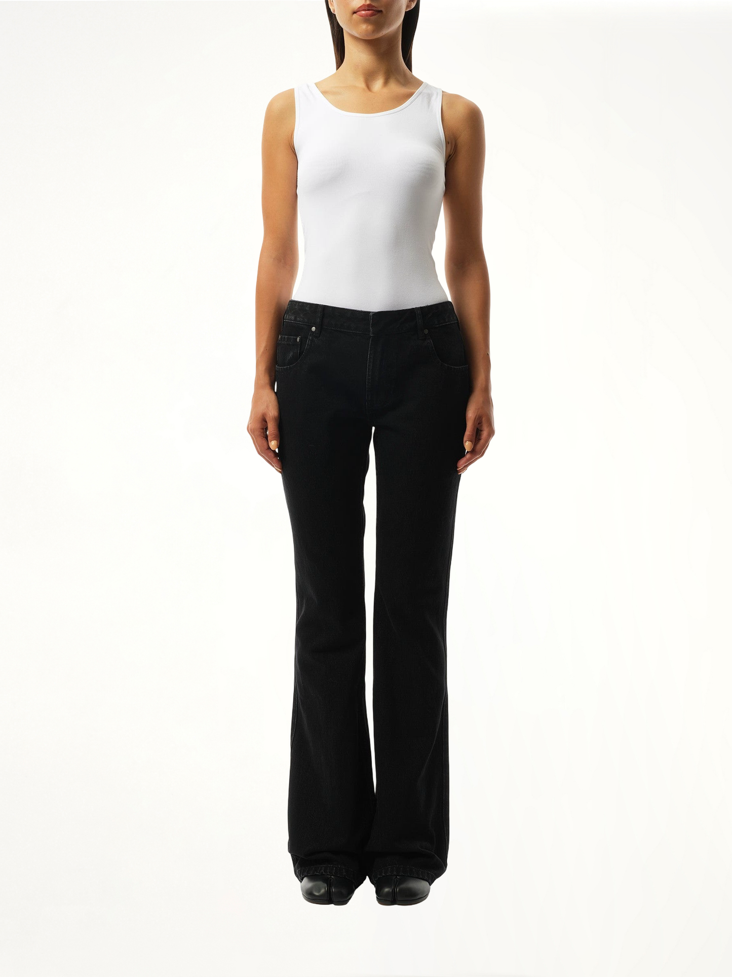 Slim-Flared Jeans in Magnetite