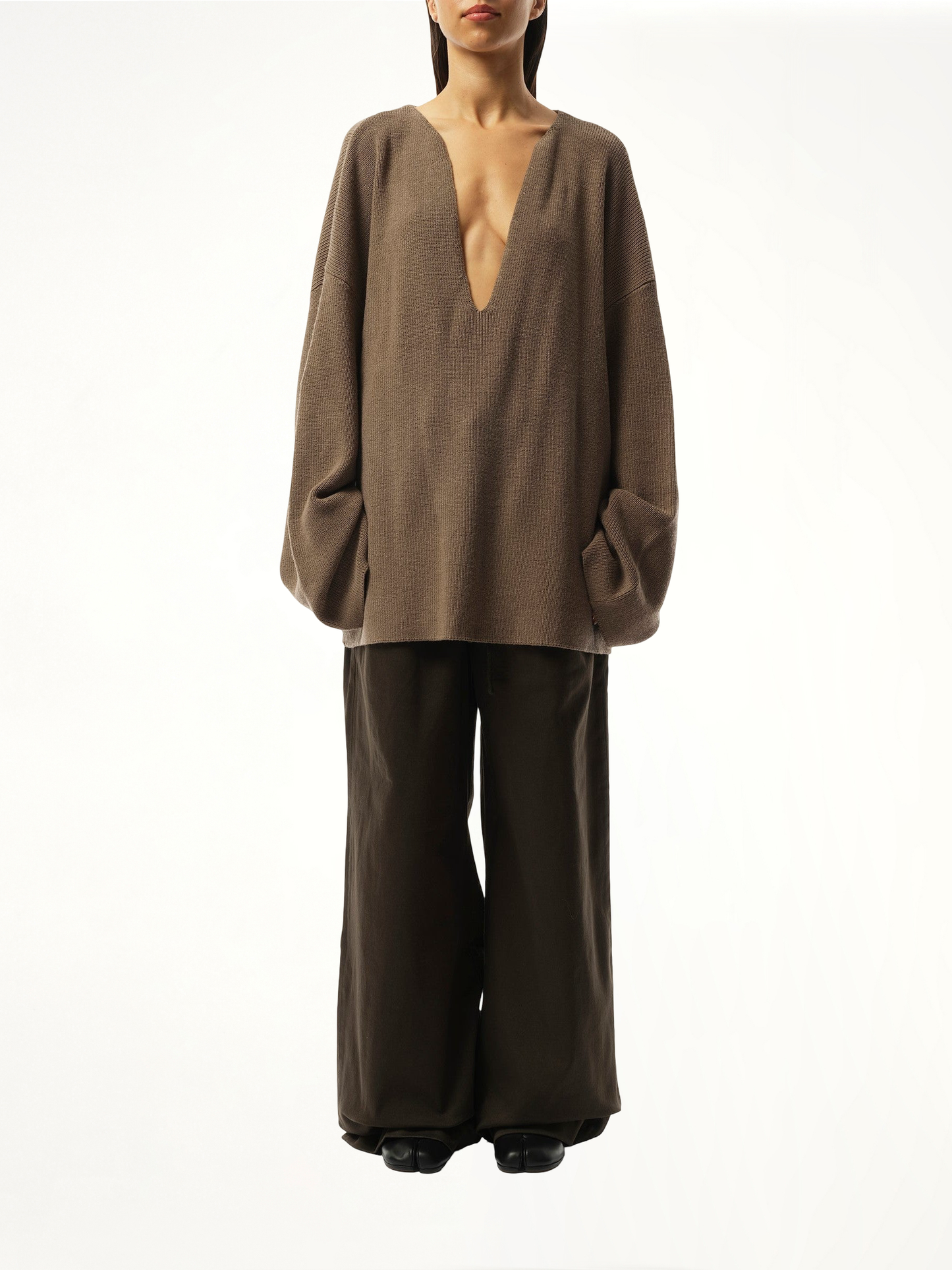 Dormer Knit Sweater in Darktaupe