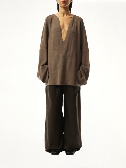 Dormer Knit Sweater in Darktaupe