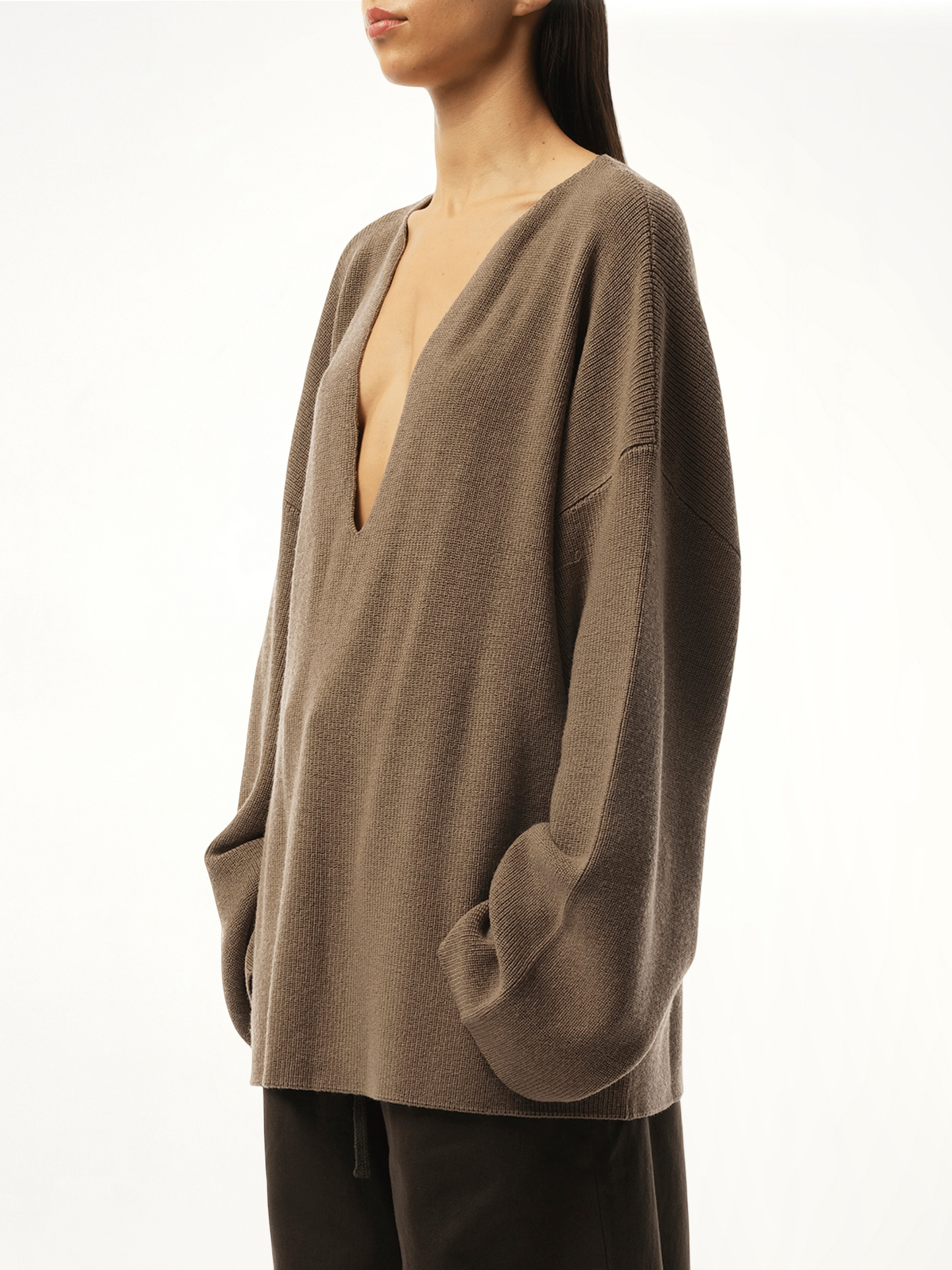 Dormer Knit Sweater in Darktaupe