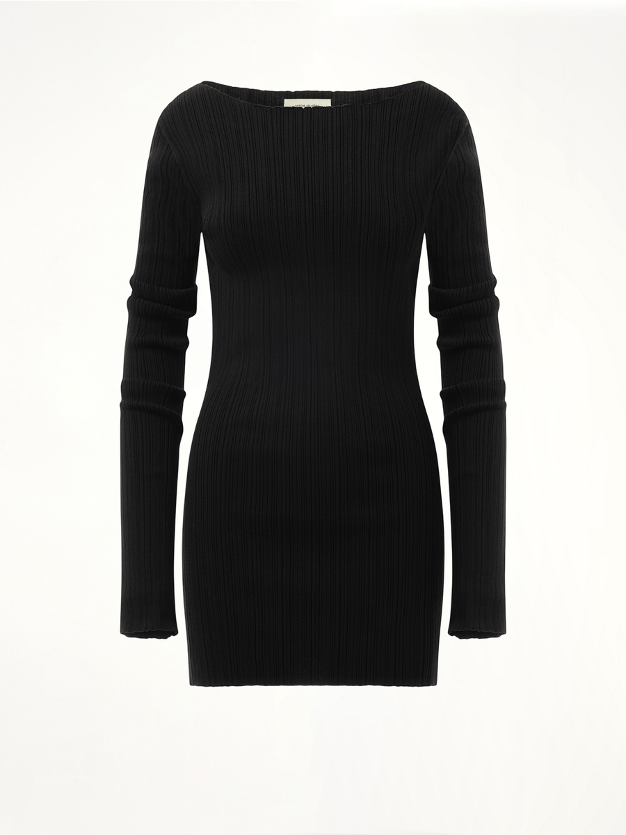 Arches Long Sleeve Knit Sweater in Black