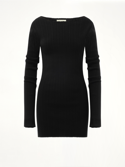 Arches Long Sleeve Knit Sweater in Black