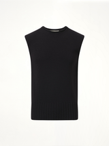 Burns Knit Vest in Black