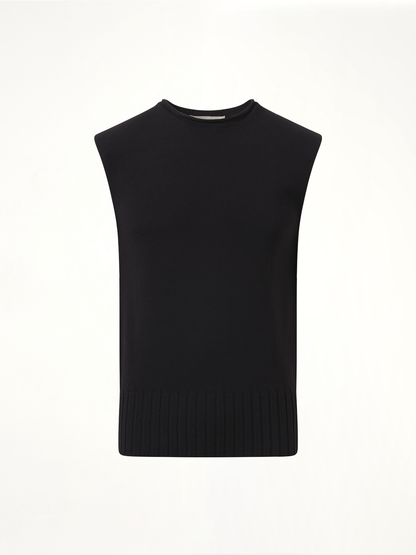 Burns Knit Vest in Black