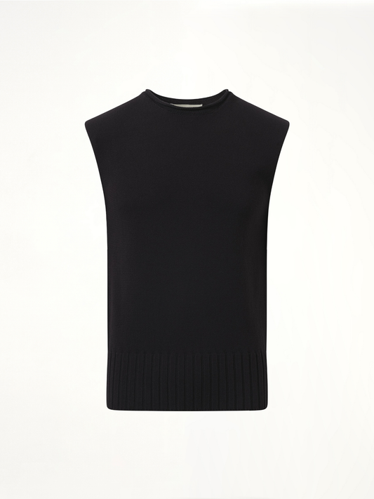 Burns Knit Vest in Black