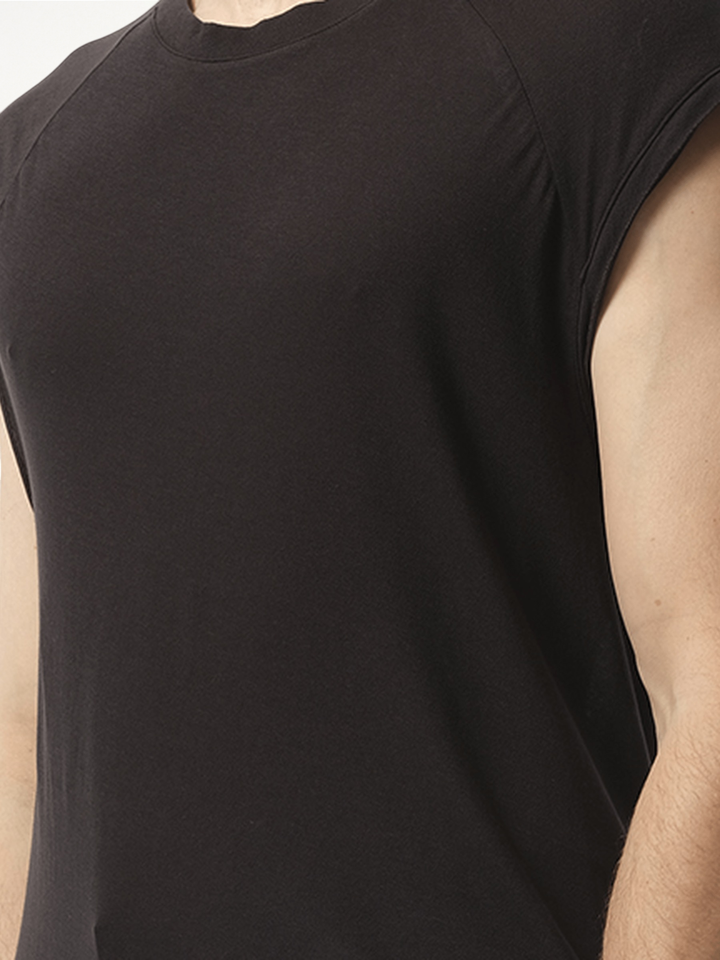 Long Tank Top in Soot