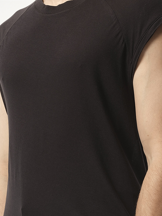 Long Tank Top in Soot