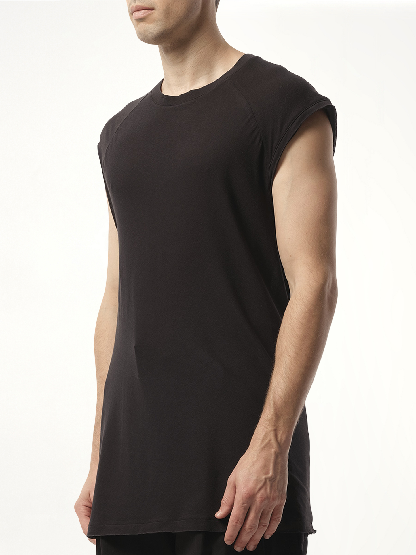 Long Tank Top in Soot