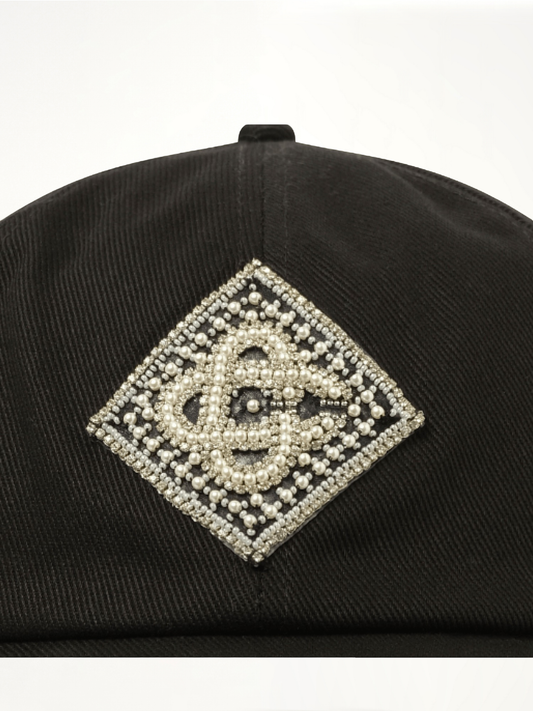 Pearl Diamond CC Patch Cap in Black