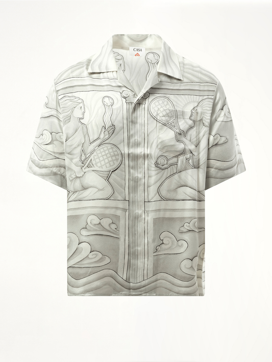 Sacred Stone Cuban Collar Shirt in Grey