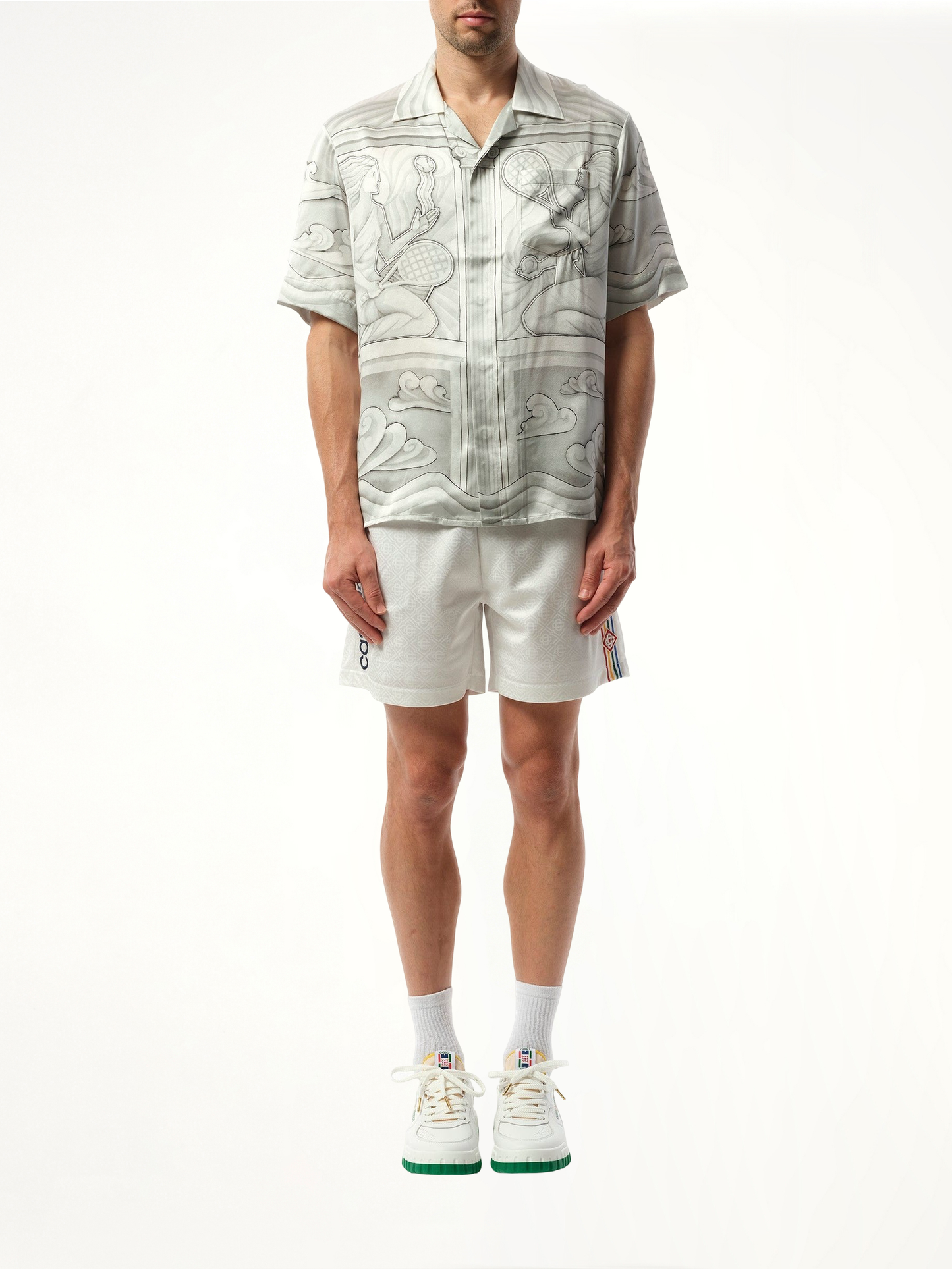 Sacred Stone Cuban Collar Shirt in Grey